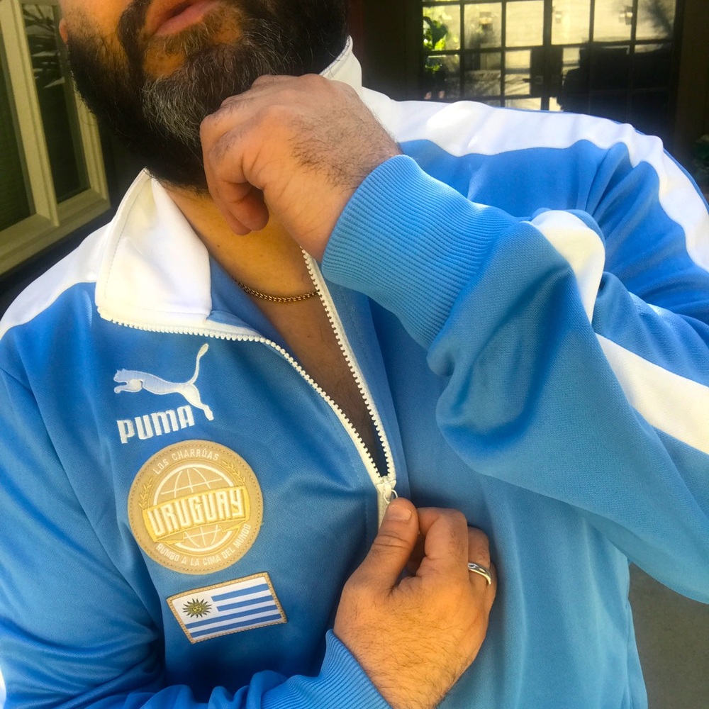 Brand New! SUPER Soft & cool Track/zip-up Jacket- Size:Large- Sky Blue/& White.